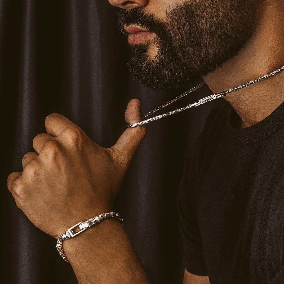 Turath - Sterling Silver Byzantine Kings Bracelet 5mm - Image 12